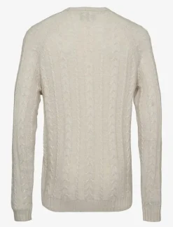 Bruun & Stengade BS Odale Regular Fit Knitwear - Rundhalsad OFF WHITE Discount