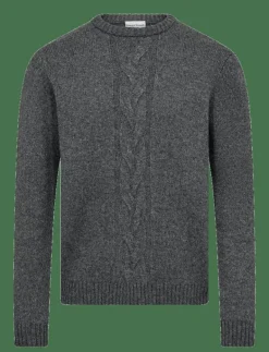 Bruun & Stengade BS Tormod Regular Fit Knitwear - Rundhalsad GREY Online
