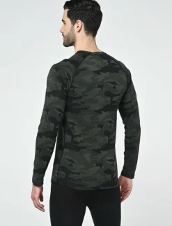 Camo Merino Wool Crew - Underställströja|Bula Discount