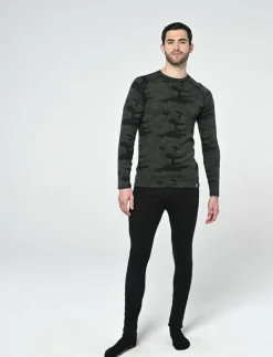 Camo Merino Wool Crew - Underställströja|Bula Discount