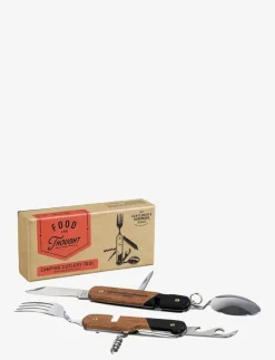 Camping Cutlery Tool Wood 2pcs set - Bestickset|Gentlemen's Hardware