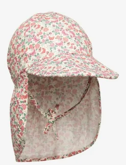 Melton Cap w/neck & tie w/print - Solhatt FADED ROSE Clearance