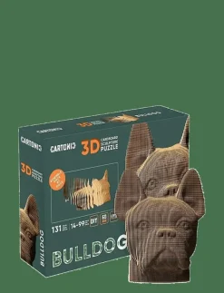 Cartonic 3D Pussel BULLDOG - Träfigurer BROWN Discount