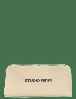 STUDIO FEDER CELIA MINI TOILETRY BAG - CANVAS - Necessärer SAND BEIGE Online