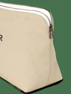 STUDIO FEDER CELIA MINI TOILETRY BAG - CANVAS - Necessärer SAND BEIGE Online