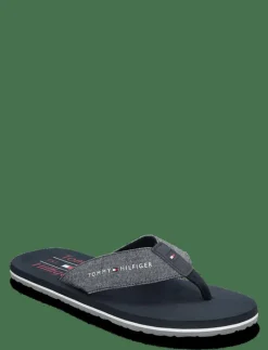 Tommy Hilfiger CHAMBRAY BEACH SANDAL - Flip-flops DESERT SKY