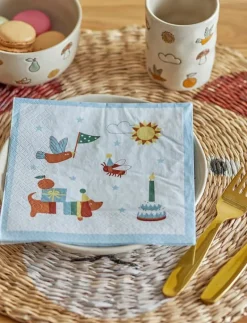 Bloomingville Charlie Napkin - Servetter & tillbehör BLUE Online