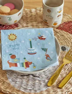 Bloomingville Charlie Napkin - Servetter & tillbehör BLUE Online
