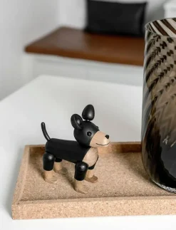 Novoform Charlie the dog - Träfigurer BLACK STAINED AND NATURAL New