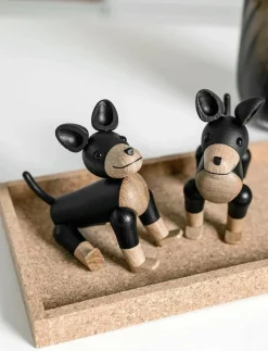 Novoform Charlie the dog - Träfigurer BLACK STAINED AND NATURAL New