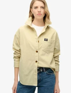 Superdry CHUNKY CORD OVERSHIRT - Overshirts BIRCH Online