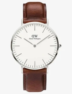 Daniel Wellington Classic 40 St Mawes S White - Analog klocka SILVER Outlet