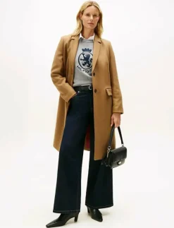 Tommy Hilfiger CLASSIC SB WOOL REG COAT - Ullkappor LIGHT SEPIA BROWN Outlet