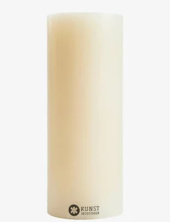 Kunstindustrien Coloured Handcrafted pillar Candle - Blockljus OFF-WHITE Discount