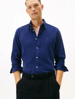 Tommy Hilfiger CORDUROY PRINTED SHIRT - Manchesterskjortor PREPPY NAVY ALLOVER Outlet