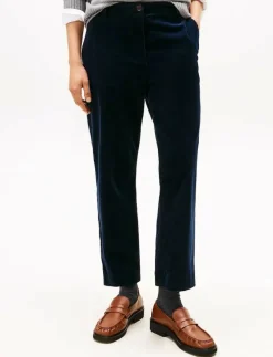 Tommy Hilfiger CORDUROY SLIM STRAIGHT PANT - Raka byxor DARK NIGHT NAVY Hot