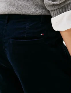 Tommy Hilfiger CORDUROY SLIM STRAIGHT PANT - Raka byxor DARK NIGHT NAVY Hot