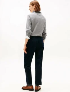 Tommy Hilfiger CORDUROY SLIM STRAIGHT PANT - Raka byxor DARK NIGHT NAVY Hot