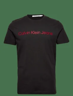 Calvin Klein Jeans CORE INSTITUTIONAL LOGO SLIM TEE - Kortärmad t-shirt CK BLACK SALSA