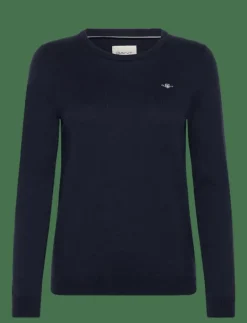 GANT COTTON C-NECK - Stickat MARINE Outlet