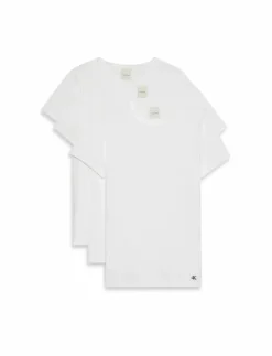 Calvin Klein COTTON TEE 3PK - Överdelar WHITE/WHITE/WHITE Online