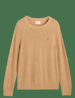 COTTON WOOL RIB C-NECK - Rundhalsad|GANT Online