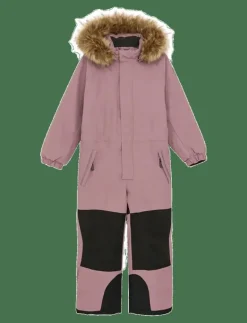 Color Kids Coverall W. Contrast & Fur - Overaller WOODROSE Discount