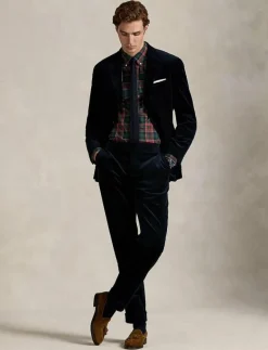 Polo Ralph Lauren Custom Fit Plaid Twill Shirt - Rutiga skjortor 6982 FOREST RED M