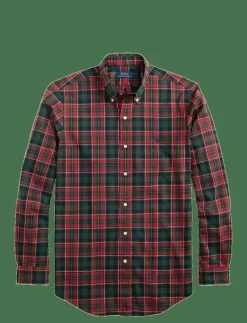 Polo Ralph Lauren Custom Fit Plaid Twill Shirt - Rutiga skjortor 6982 FOREST RED M