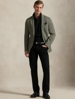 Custom Slim Plaid-Trim Mesh Polo Shirt - Kortärmade pikéer|Polo Ralph Lauren Best