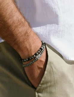 Steel & Barnett Cyrus - Armband GRAPHITE Discount