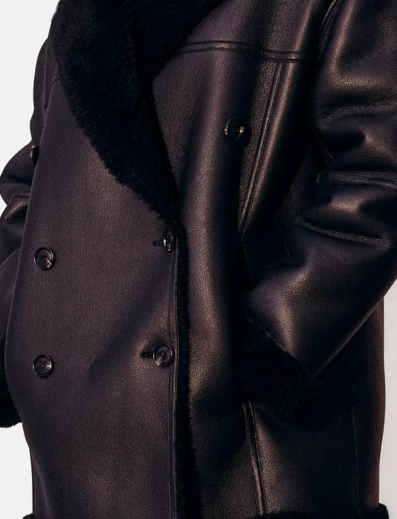 Daniella Faux Shearling Coat - Skinnjackor|Lexington Clothing New