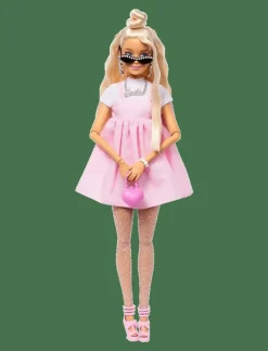 Barbie Deluxe Style Doll #3 in Pastel Pink core Dress with Oversized Bow, Blond Hair - Dockor MULTI COLOR Outlet