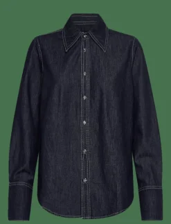 Denim shirt with seams - Jeansskjortor|Mango Hot