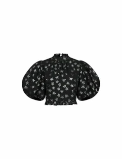 Fabienne Chapot Dolli Top - Kortärmade blusar BLACK/SILVER Online