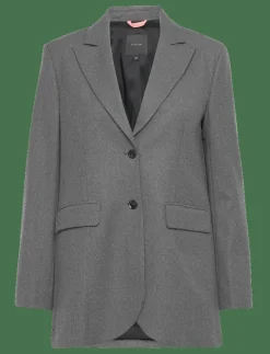 Naja Lauf DOLORES JACKET WINTER SUIT - Enkelknäppta kavajer DARK GREY MELANGE Discount