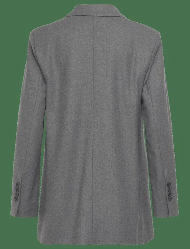 Naja Lauf DOLORES JACKET WINTER SUIT - Enkelknäppta kavajer DARK GREY MELANGE Discount