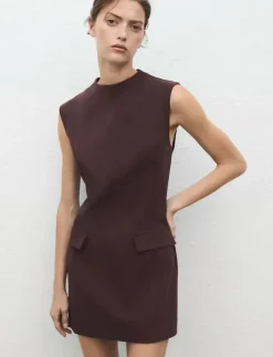 Mango Dress with flap pocket - Korta klänningar BROWN Online