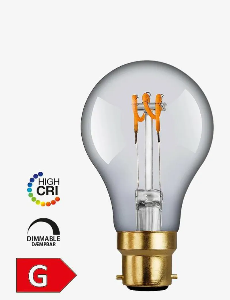 e3 LED Vintage A60 B22 Spiral Dimmable Plastic - Glödlampor|e3light