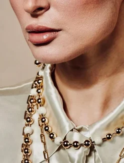 Eclipse Short Necklace Black/Gold - Statementhalsband|Bud to rose Discount