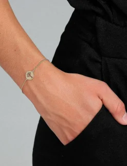 Pilgrim ELIN recycled coin bracelet - Kedjearmband GOLD PLATED