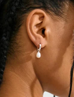 ELLIANA earrings silver-plated - Hoops|Pilgrim Outlet