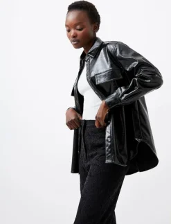 EMMETT PU OVERSHIRT - Overshirts|French Connection Clearance