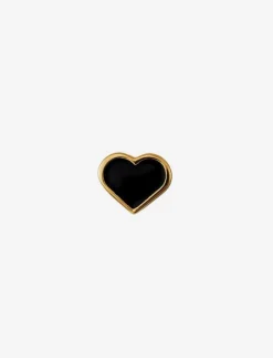 Design Letters ENAMEL HEART CHARM, GOLD - Hängen & Berlocker BLACK Outlet
