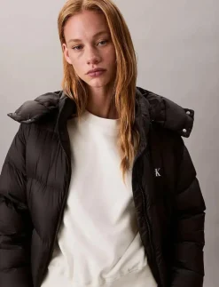 Calvin Klein Jeans ESSENTIAL MIDWEIGHT LONG PUFFER - Dunkappor BLACK