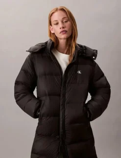 Calvin Klein Jeans ESSENTIAL MIDWEIGHT LONG PUFFER - Dunkappor BLACK