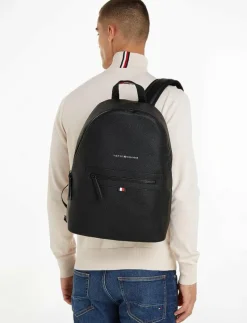 Tommy Hilfiger ESSENTIAL PU BACKPACK - Ryggsäckar BLACK New