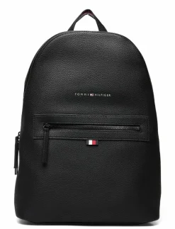 Tommy Hilfiger ESSENTIAL PU BACKPACK - Ryggsäckar BLACK New