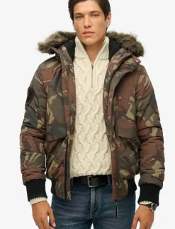 EVEREST HOODED PUFFER BOMBER - Fodrade jackor|Superdry