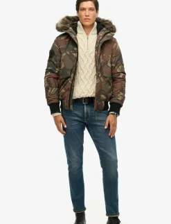 EVEREST HOODED PUFFER BOMBER - Fodrade jackor|Superdry